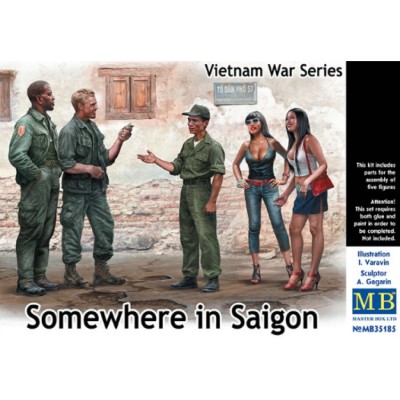 SOMEWHERE IN SAIGON ( 5 FIGURES ) VIETNAM WAR SERIES - 1/35 SCALE - MASTER BOX